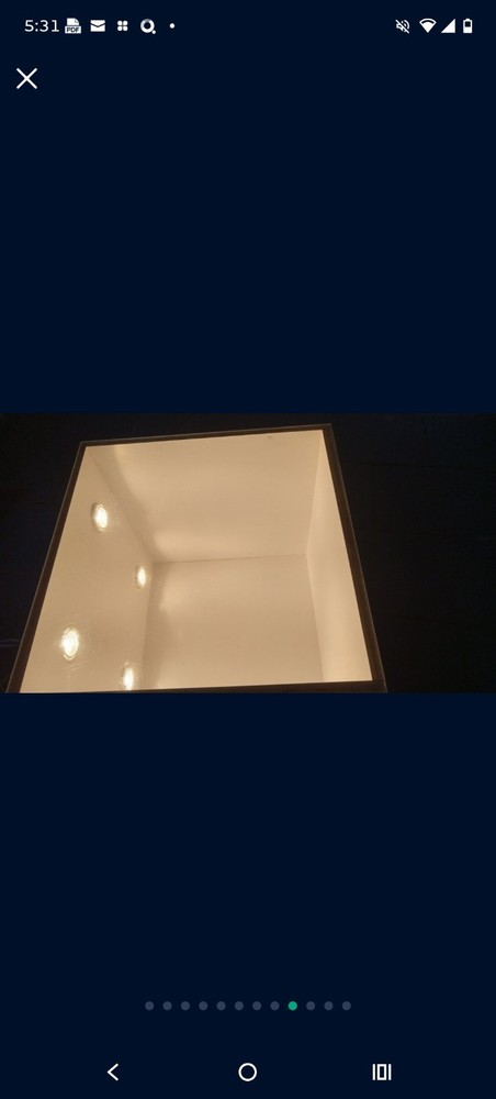 Handmade Wooden Light Box with Internal Illumination