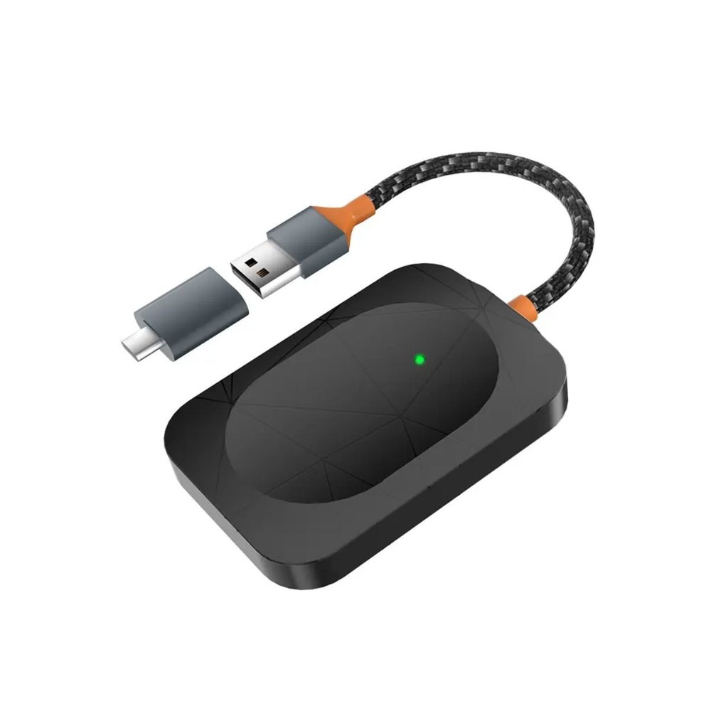 2-in-1 Mini Wireless Android Auto Carplay Adapter Plug & Play Quick-connect