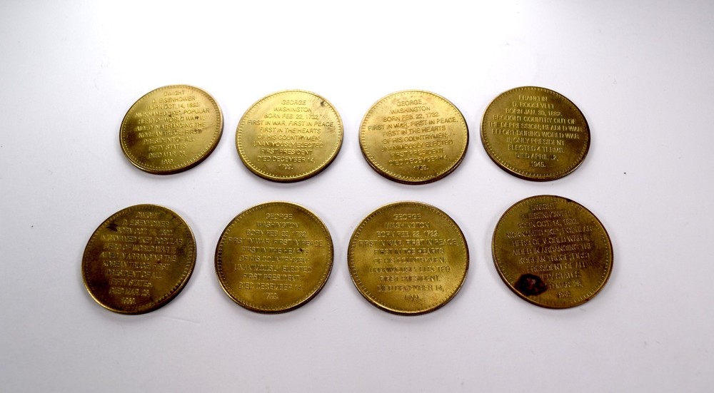 8 Presidential Mint Token Coins