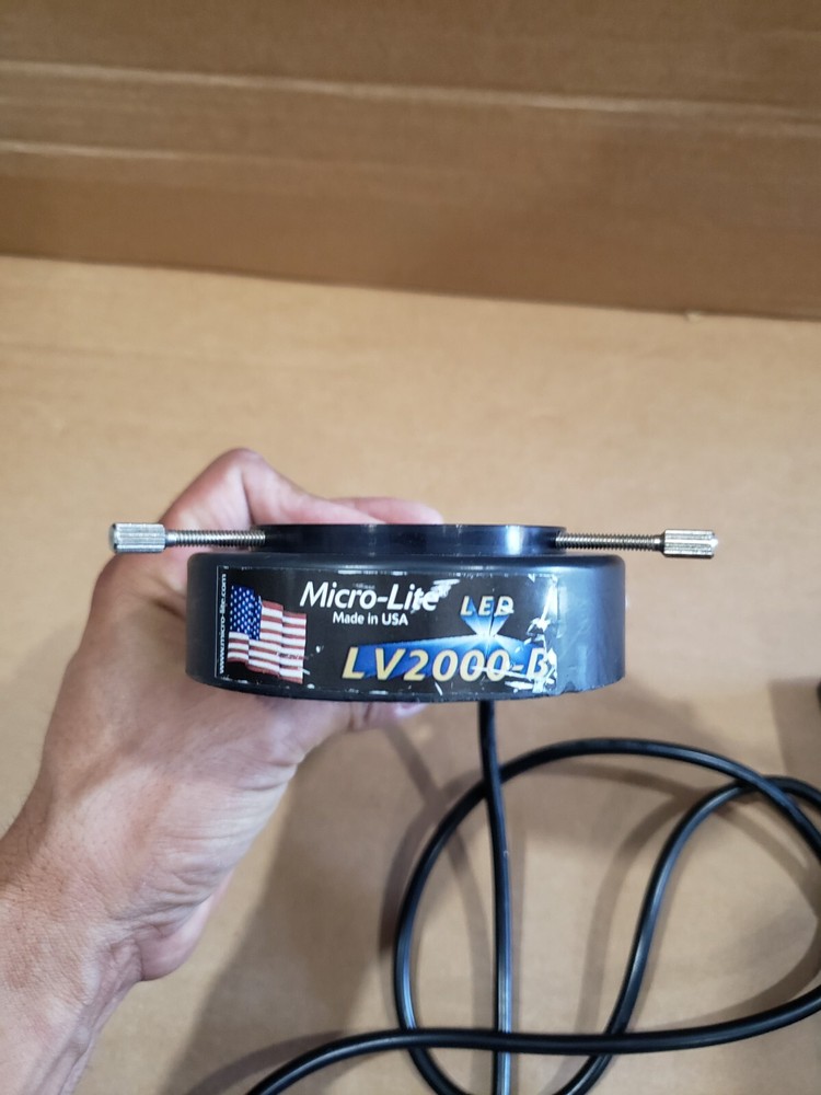 Micro-Lite, LV2000-B, Ring Illuminator light, With Power Supply, LED light used