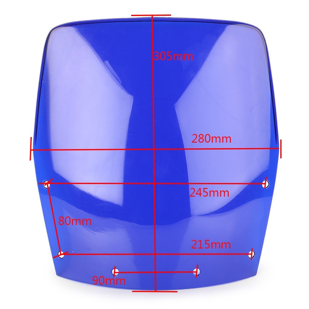 Front Windshield Windscreen Motor Fit Kawasaki Ninja EX 250 1988-07 Deep-Iridium