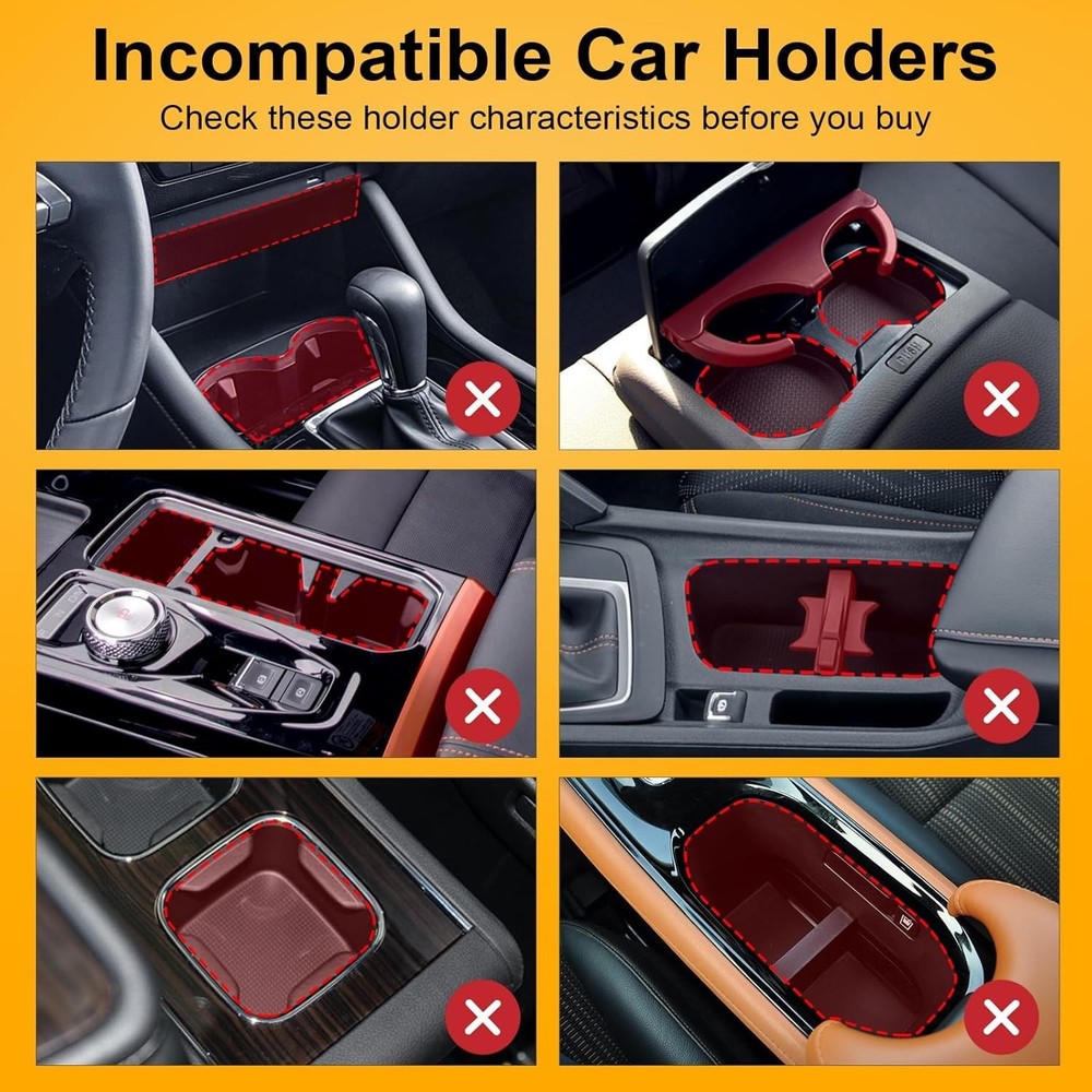 Cup Holder Expander Adjustable Holder & Base, Auto-Fit Hold, One Button Open,...