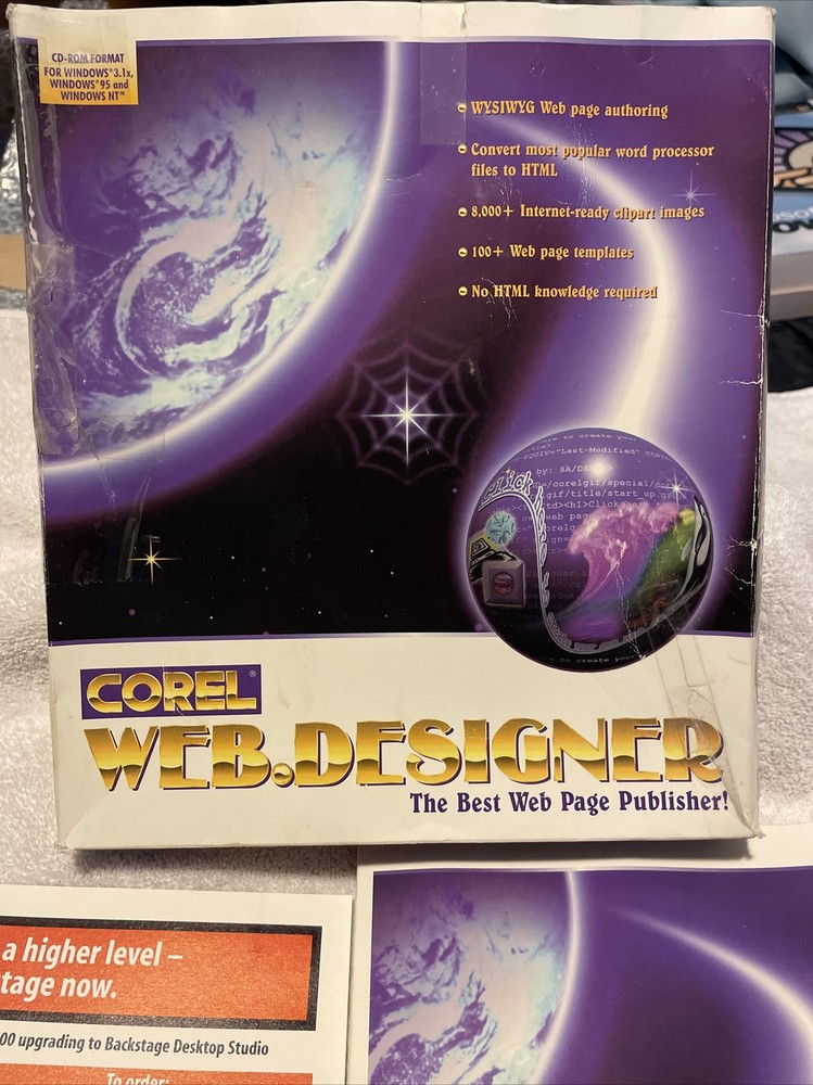 Corel Web Graphics Suite PC CD HTML Web Design Vintage See Details