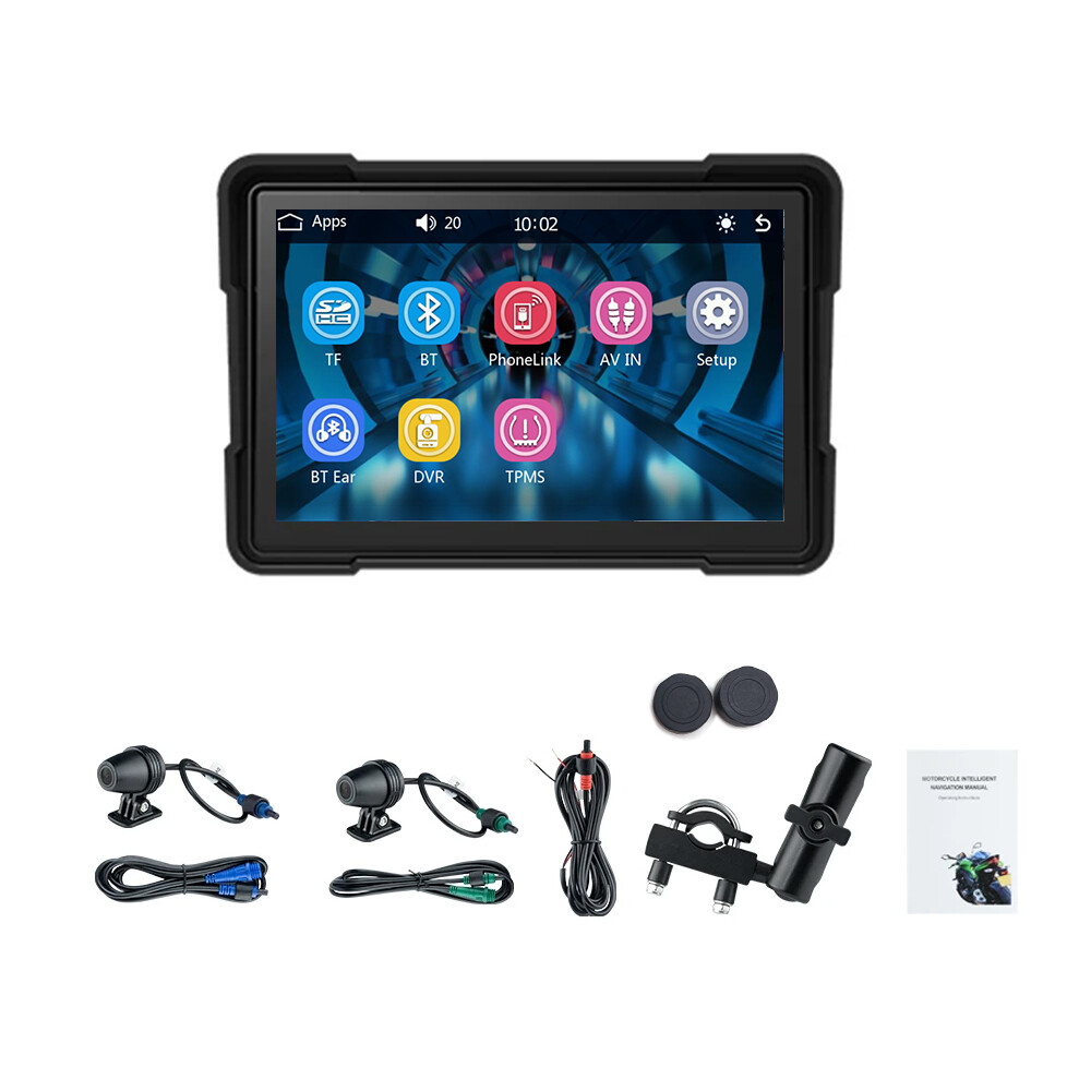 5Inch Linux System Motorcycle Navigator Buildin Carplay&Android Auto WaterProof