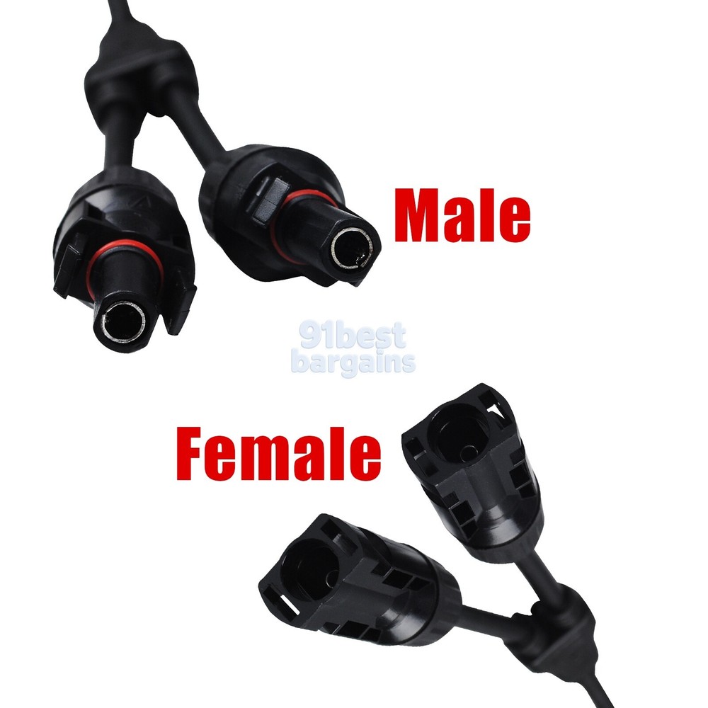 1-2 Solar Panel Y Branch Cable Connection Waterproof Adapter Connector Extension