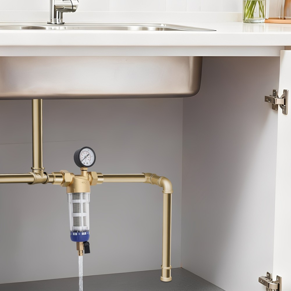 Reusable Whole House Spin Down Water Filter for Sediment Rust Sand Removal