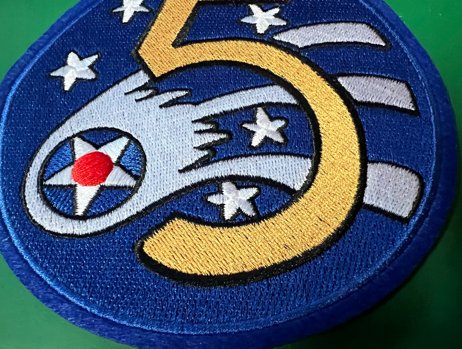 5TH ARMY AIR FORCES A-2 JACKET BREAST PATCH 5 INCH