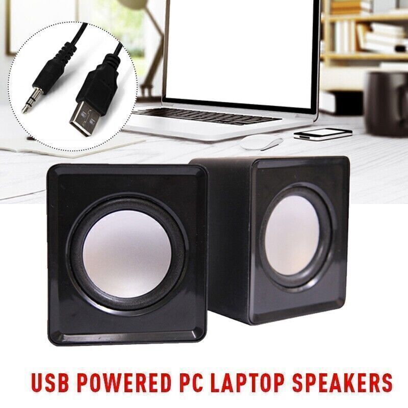 3.5mm Jack USB Wired Computer Speaker Stereo For PC Laptop Notebook Desktop riCC