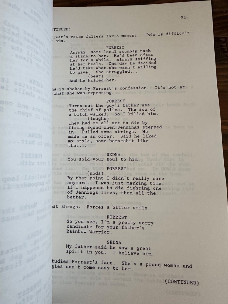 THE RAINBOW WARRIOR MOVIE ORIGINAL SCREENPLAY SCRIPT