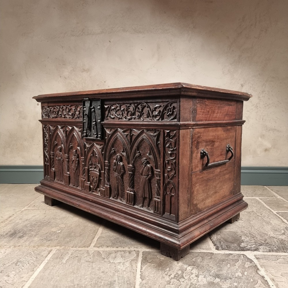 A 16th Century And Later Coffer.