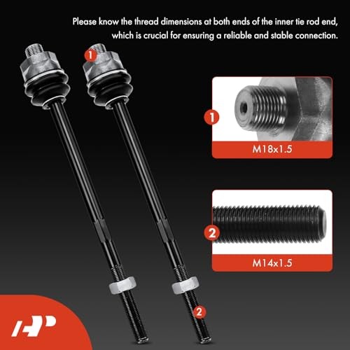 4Pcs Front Inner & Outer Tie Rod Ends Kit, Fit For Chevy & GMC & Cadillac -