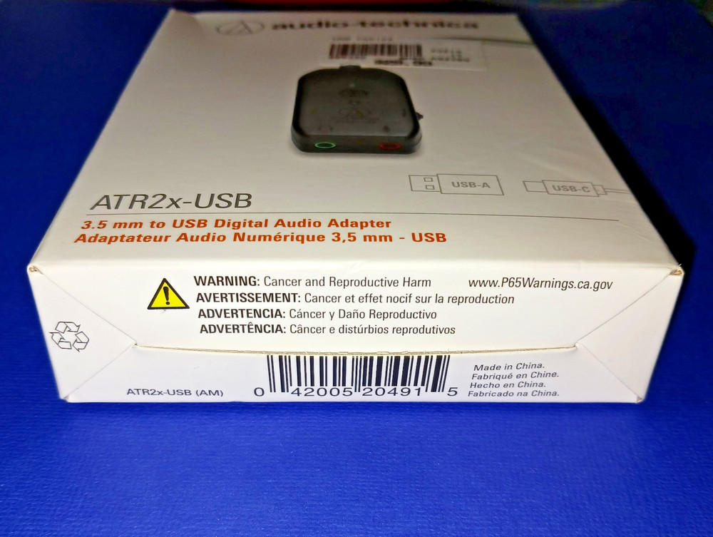 Audio-Technica ATR2XUSB 3.5mm to USB Digital Audio Adapter