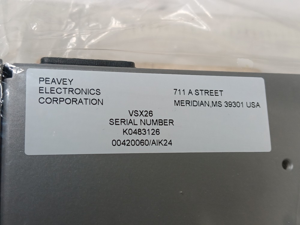 Peavey VSX 26e DSP-based Loudspeaker Management System - VSX26