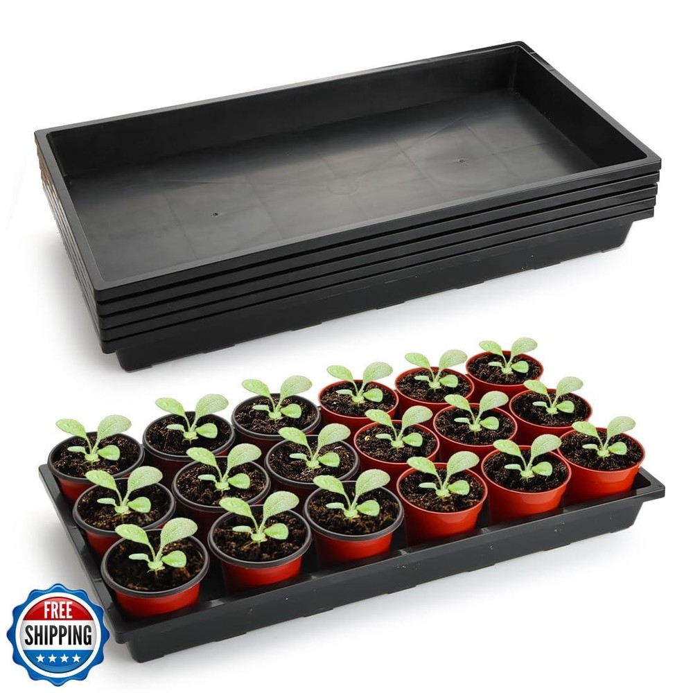 RooTrimmer 1020 Nursery Pot Trays 5 Pack, Plastic Flat Seed Start