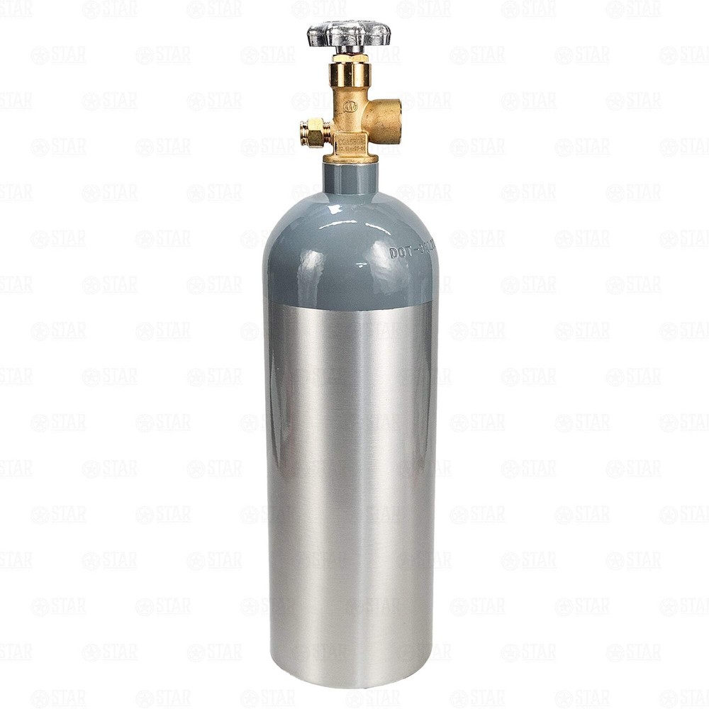 5LB 20cf Aluminum Nitrogen Gas Tank Beer Coffee Beverage Cylinder CGA580 CGA 580