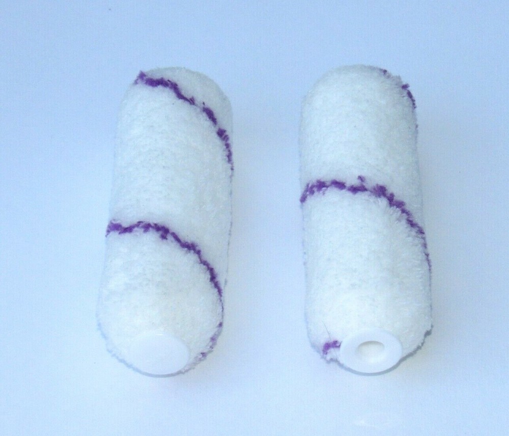 Button End 60 Micro Fiber Mini Paint Rollers 4 " x 3/8"  solvent resistant