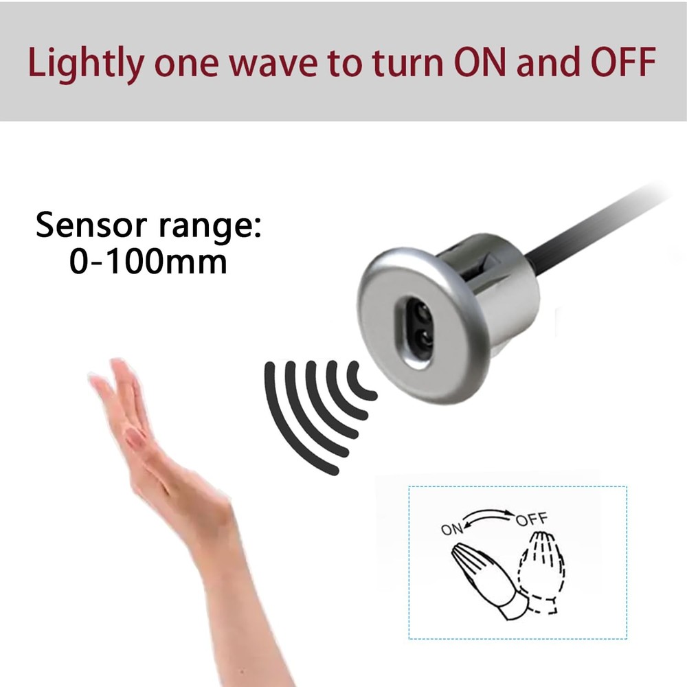 Motion Light Switch, IR Handwave Activated Dimmable Light Switch for Closet L...