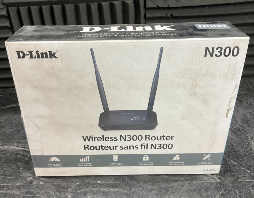 D-Link Wireless 300 Router DIR-605L ✨🔥✨NEW OPEN BOX! UNTESTED!✨🔥✨