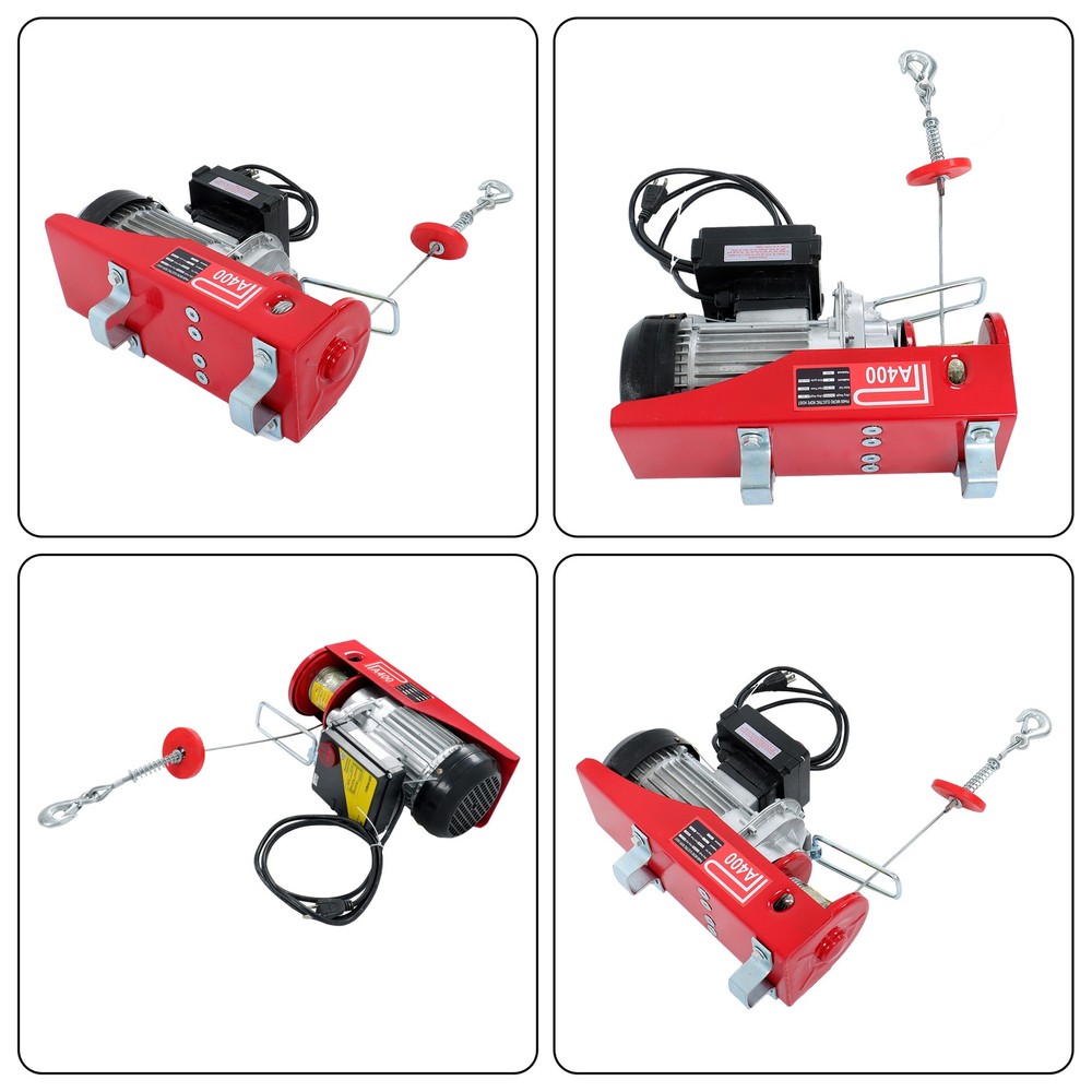 880lbs Automatic Lift Electric Hoist with 328ft Wireless Remote Control 110V