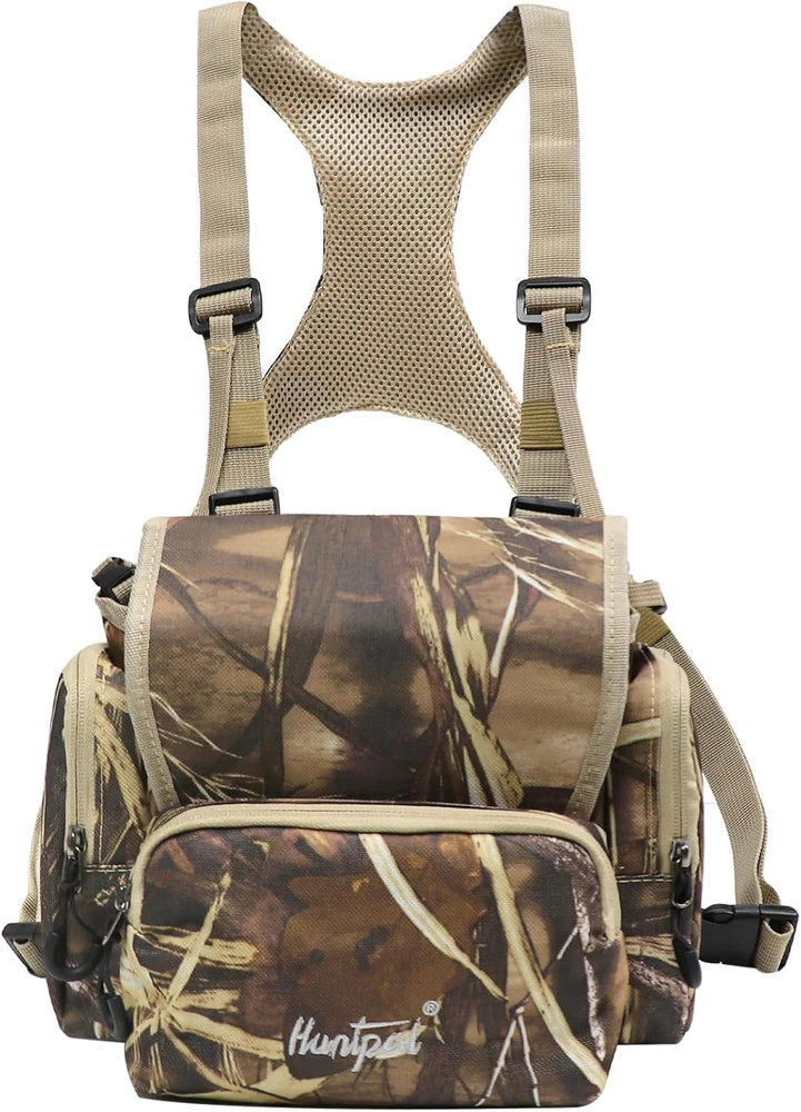 Binocular Chest Pack Harness Case with Rangefinder Pocket, Convenient Magnetic L