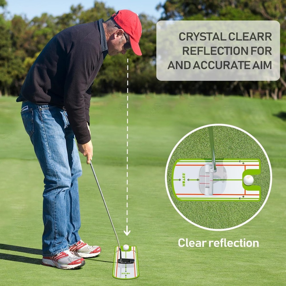 Golf Putting Alignment Mirror,Portable Golf Putting Training Aid,for Golf Put...