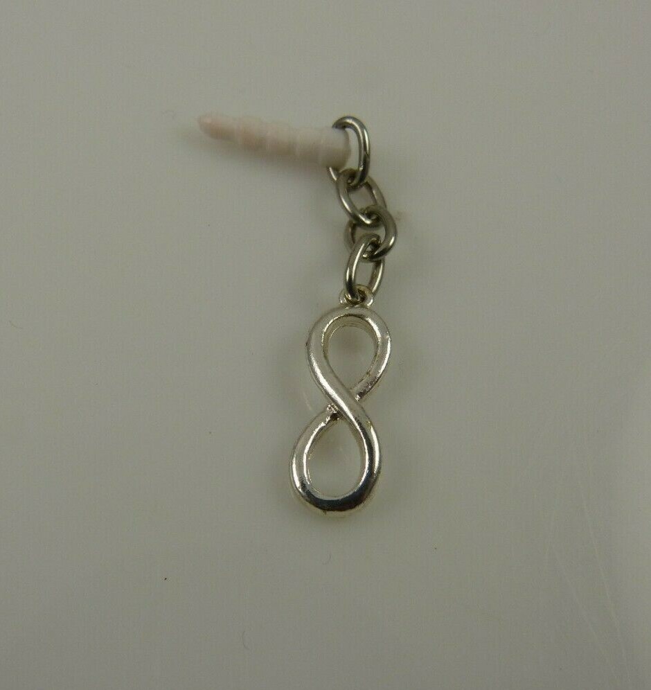 Infinity cell charm cell phone charm ear cap dust plug