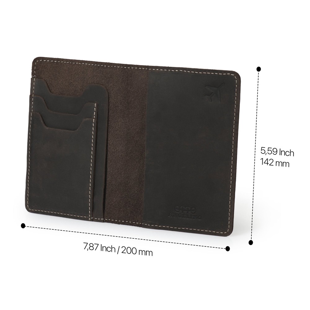 Personalized Genuine Leather Passport Holder - Unisex