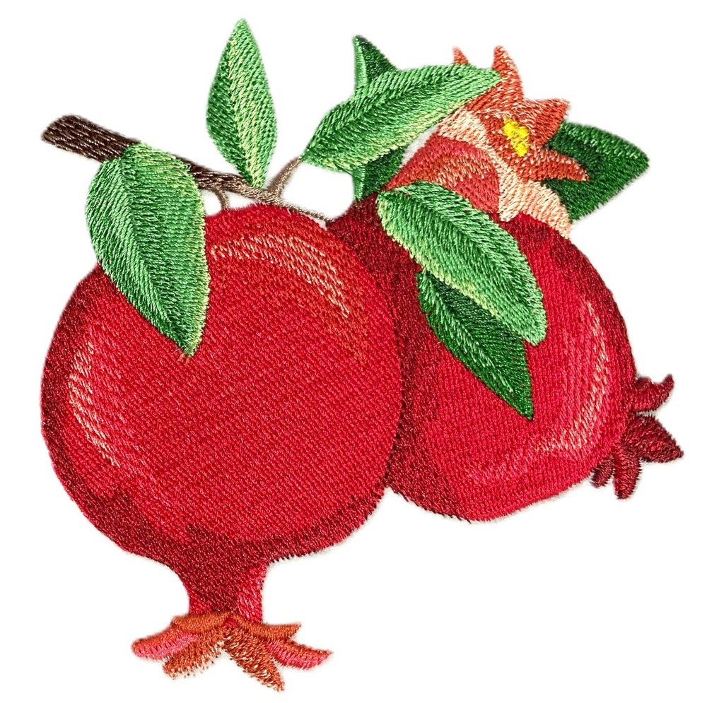 Beyond Vision Custm Fruit Pomegranate Fruit Accent Embroidered Iron on/Sew Patch