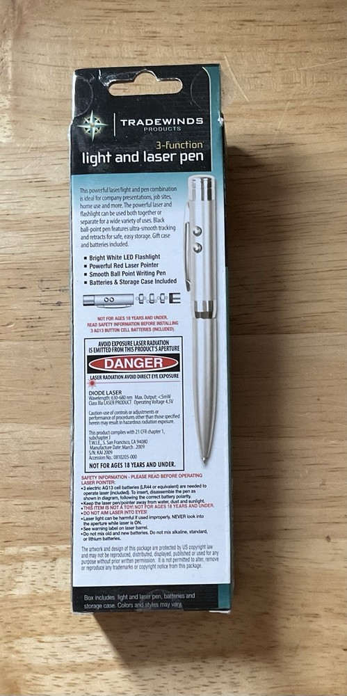 LED Light and Laser Pen 3 Function Combo