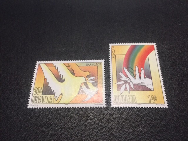 Malta stamp set 857-858 MH