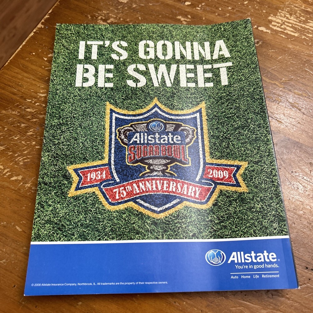 2009 Sugar Bowl Program Utah vs Alabama
