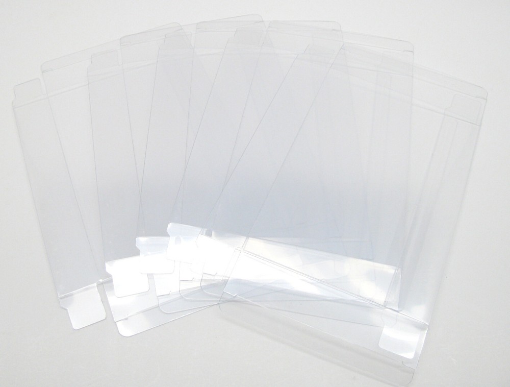 10x GAME BOY ADVANCE VIDEO GAME BOX - CLEAR PLASTIC BOX PROTECTOR SLEEVE