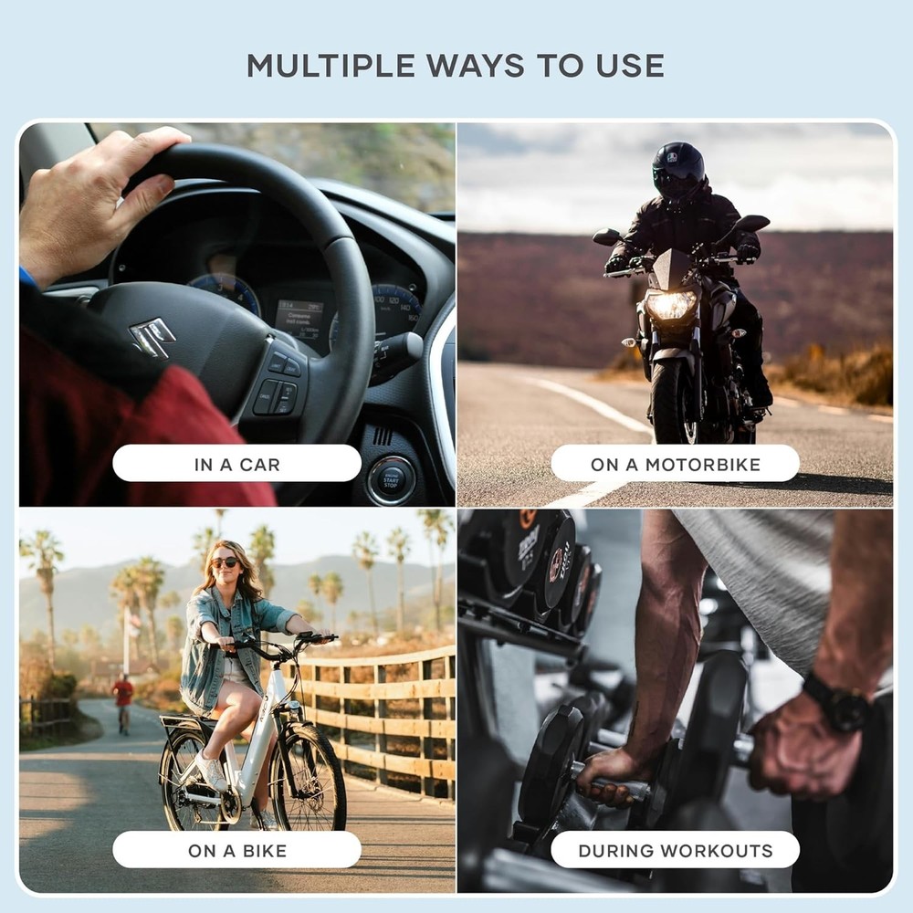 Bluetooth Media Button with Steering Wheel Mount