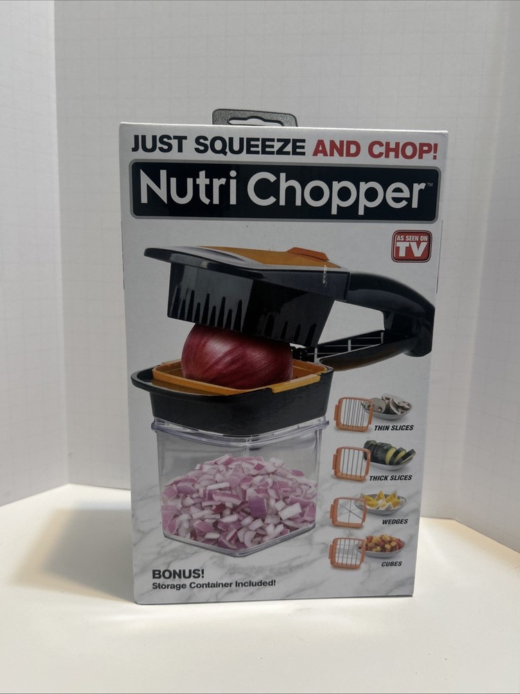 Nutri Chopper 4-Way Thin/Thick ,As Seen On Tv Bonus Storage Container