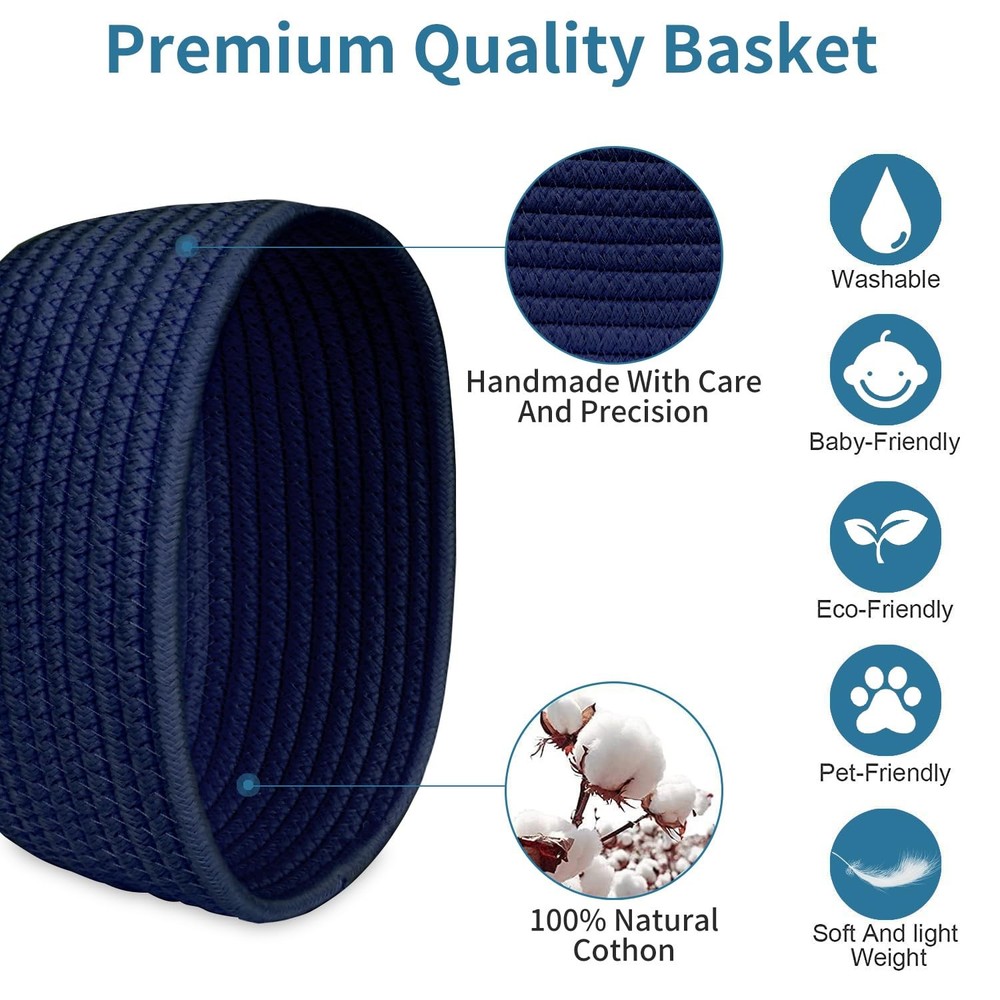 ABenkle 【2 Pack】 Small Woven Baskets, Tiny Oval Shallow Storage Baskets, Mini...