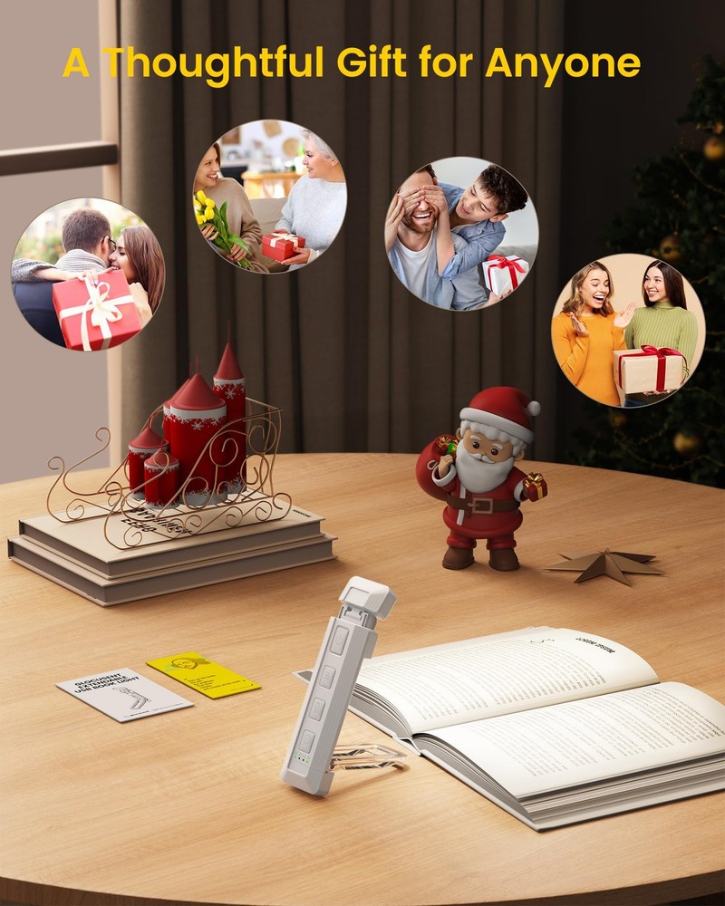 Glocusent Extendable Book Lights for Reading at Night, 5 Enhanced Brightness ...