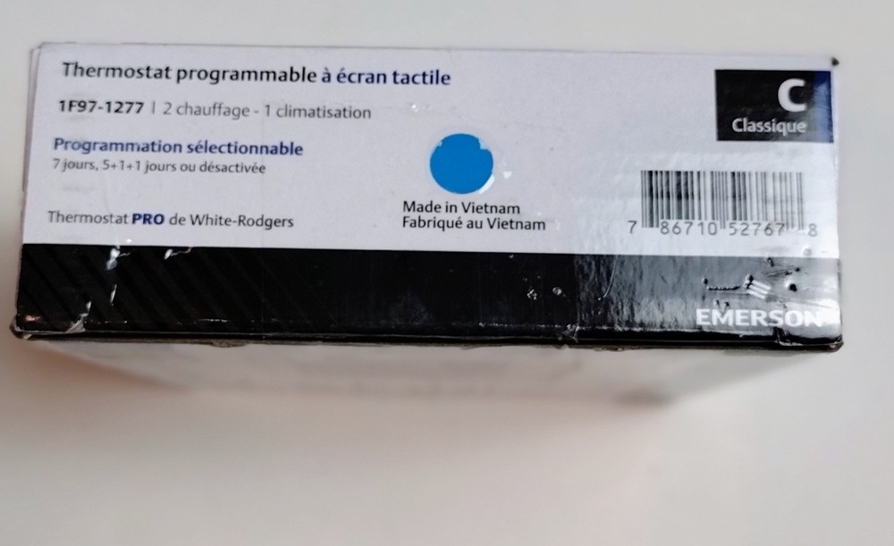 White Rodgers/ Emerson 1F97-1277 Touchscreen 7-day programmable thermostat