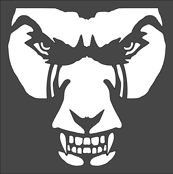 10"x10" Clear Plastic Stencil - Halloween Vampire (SA595)*****