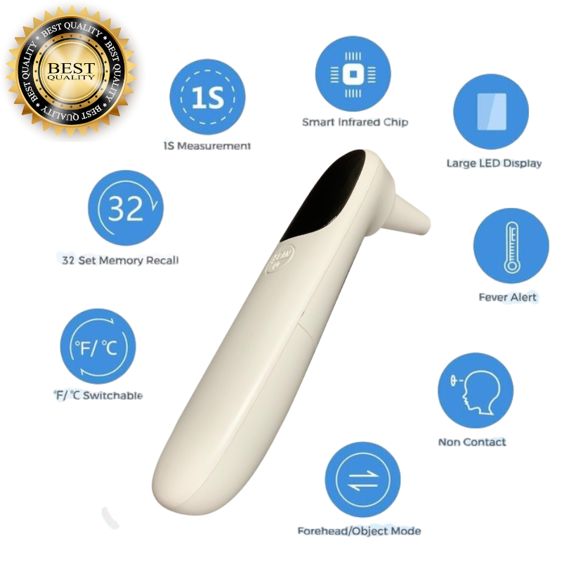 Infrared Digital Non-Contacted Ear & Forehead Temperature Thermometer