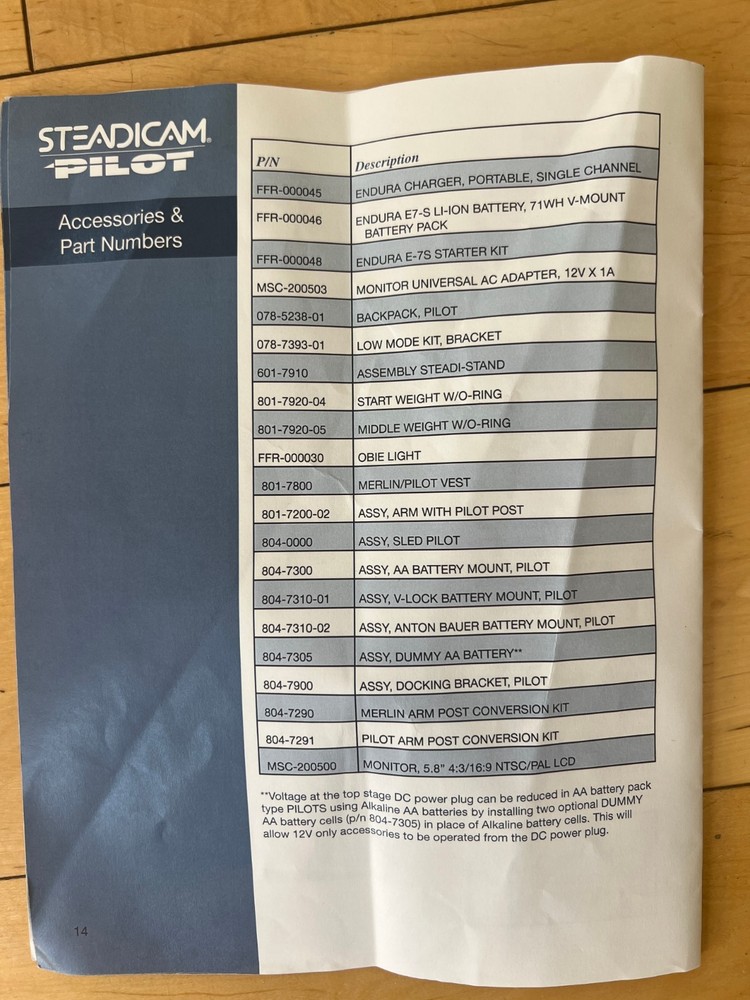 Steadicam Pilot & Merlin Vest Kit with backpack, model LIT-804000