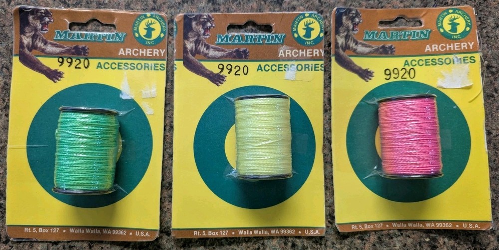 Vintage Martin Archery Serving Thread STRING Spool Archery Bow NOS LOOK READ
