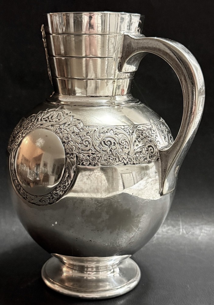 Original c1900 Martin Hall & Co MH & Co. Sheffield Silverplated Pitcher