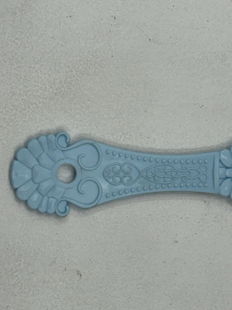Fancy Floral Blue Handheld Mirror