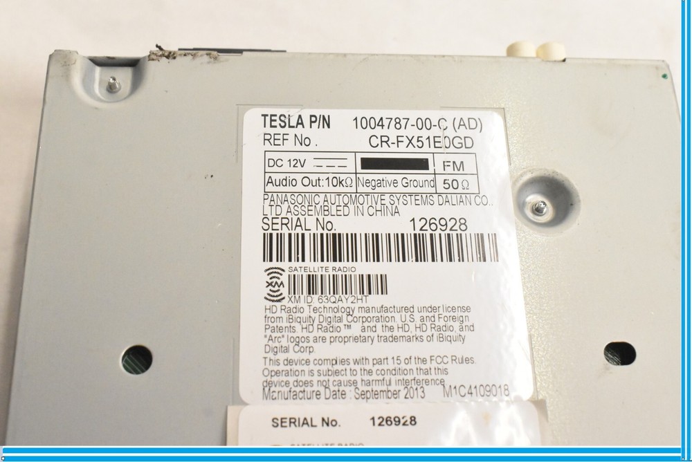2012-2016 OEM TESLA Model S Radio Receiver Control Module Panasonic