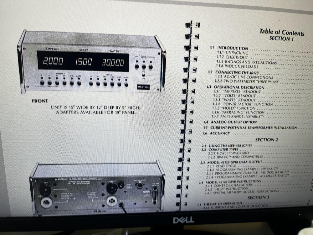 4DD MAGTROL 4612 Digital Power Analyzer