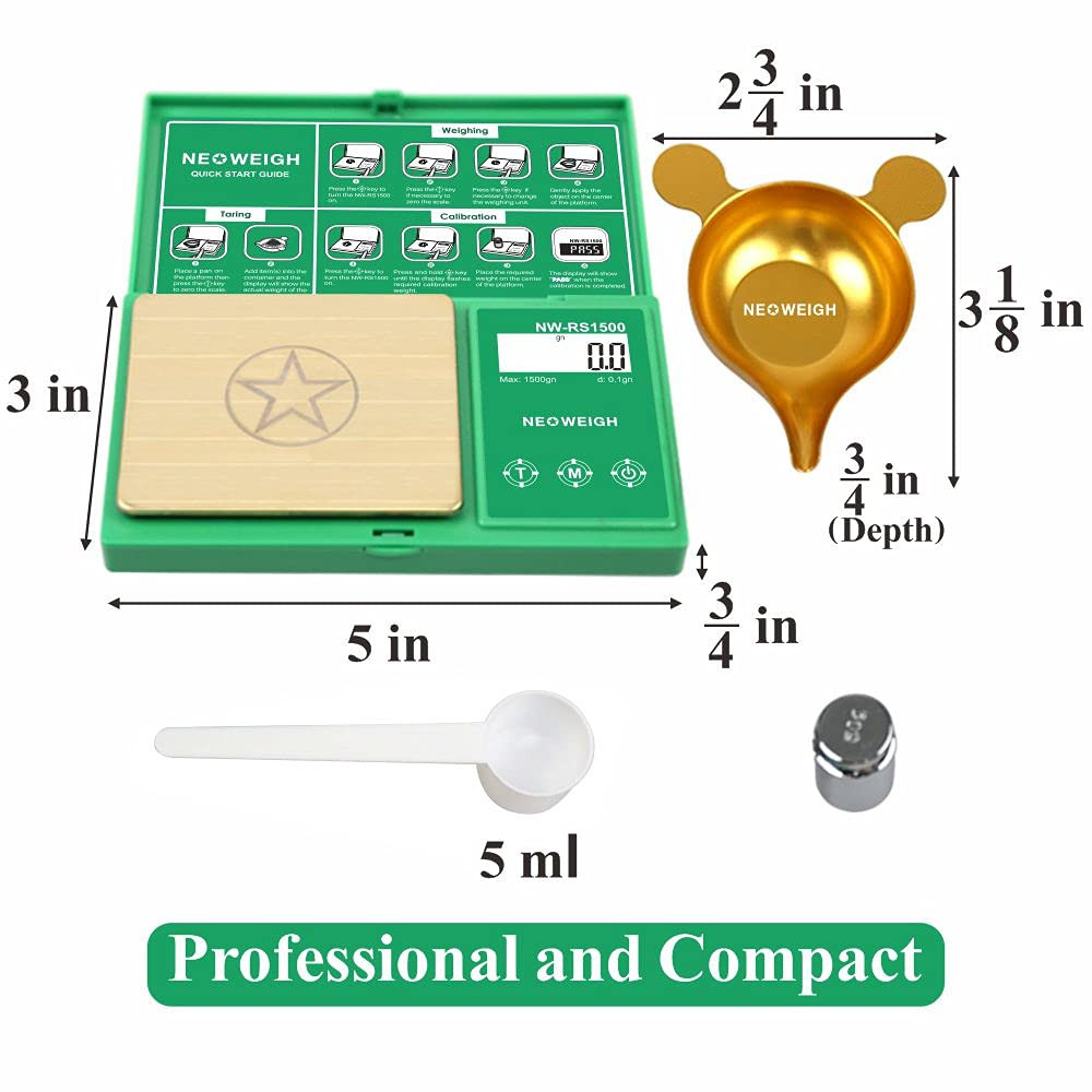 Reloading Scale, Powder Scale for Reloading, 1500 Grains X 0.1 Gn, Digital