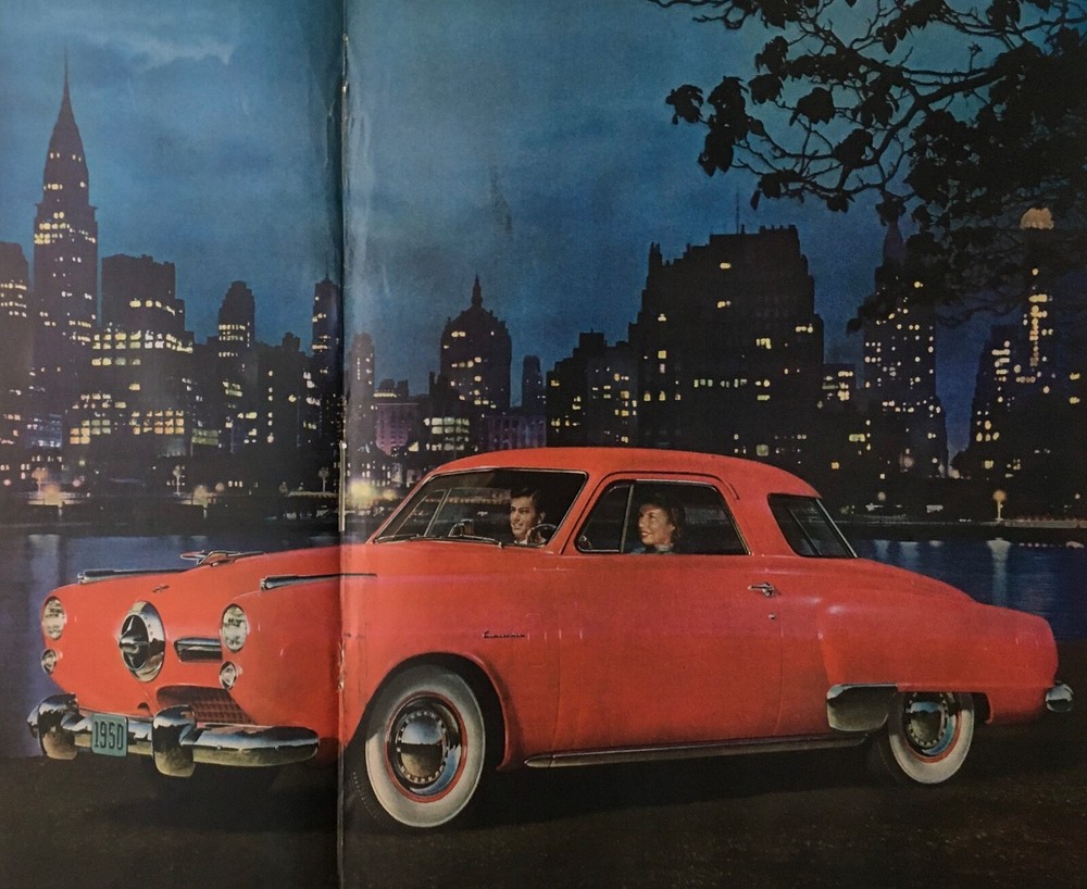 LIFE Sized ad:  1950 STUDEBAKER Commander Starlight Coupe