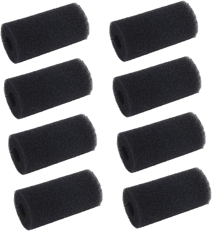 8 Pack Pre-Filter Sponge Aquarium Pre Filter Foam Rolls 0.6” Intake Replacement