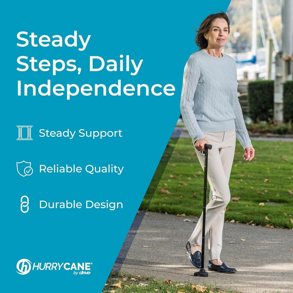 Compact & Stylish Foldable Walking Cane - Adjustable T-Handle for All Heights