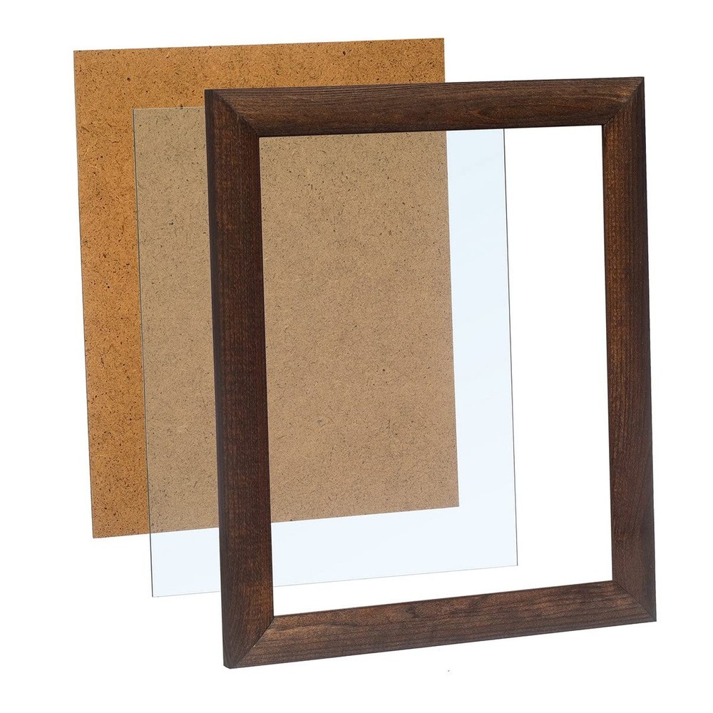 SimpleMe Rustic Wooden Picture Frame 9x12 – Solid Pine Distressed Wood Pho